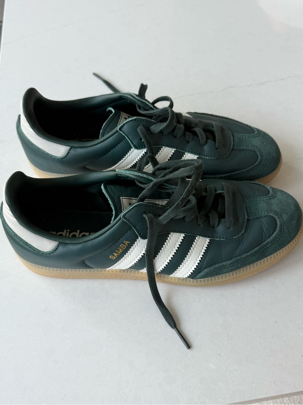 Adidas Samba OG J Mineral Green Sneakers Kids 6.5 | Fits Women 8-8.5